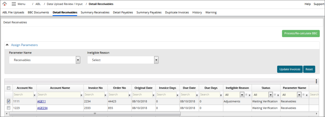 Assign Parameters